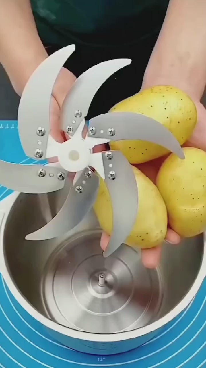 Large 2 Liter Electric Food Processor and Chopper - For Meats, Grains, and Vegetables