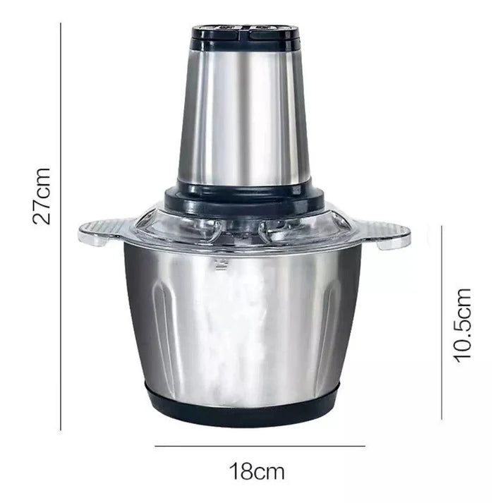 Large 2 Liter Electric Food Processor and Chopper - For Meats, Grains, and Vegetables