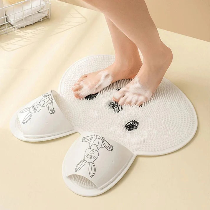 Cleaning Mat for Feet with Non-Slip Suction Cups – Rabbit Shape